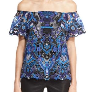 Alice + Olivia Guipure Lace Top